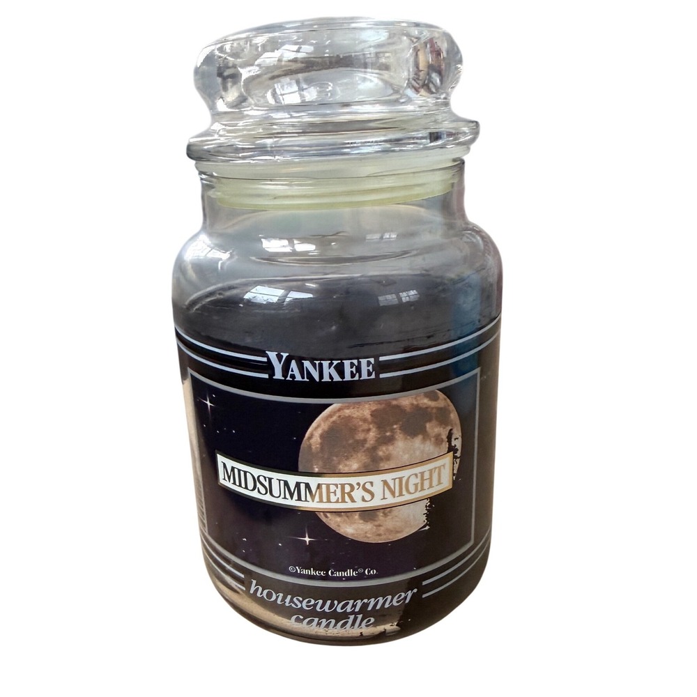 Yankee Candle Midsummer's Night 22 oz Candle Black Band Retired Slightly Used